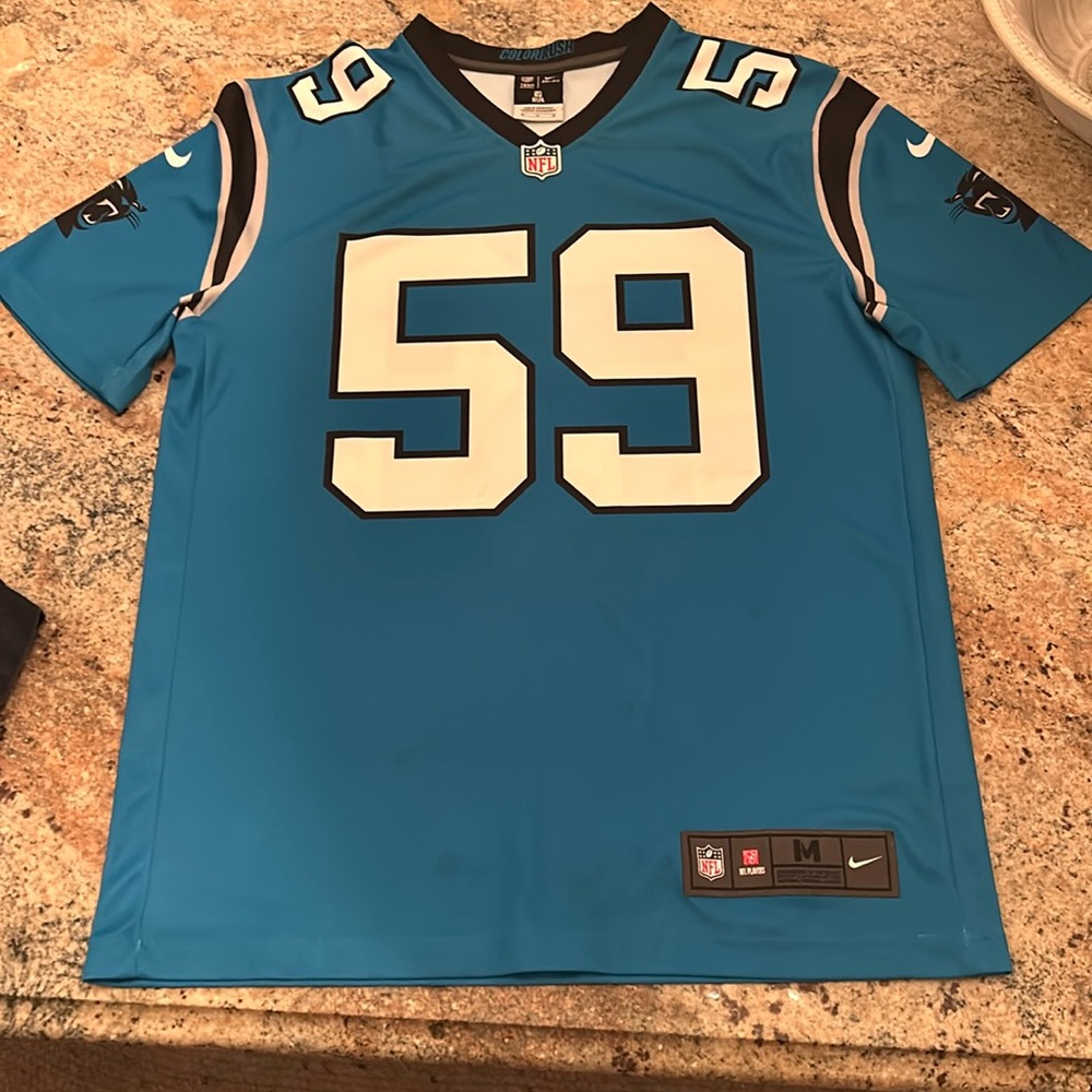 Men's Carolina Panthers Luke Kuechly Nike Blue Retired Player Game Jersey